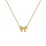 Collana VIAVEROCA in acciaio inox dorato con ciondolo a fiocco