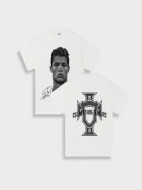 T-Shirt con Grafica 'Tribute' — Bianco — Vista posteriore