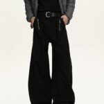 Jeans Utility con Zip Uomo - Nero
