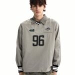 Maglione Pullover Grafico Tessuto - Grigio