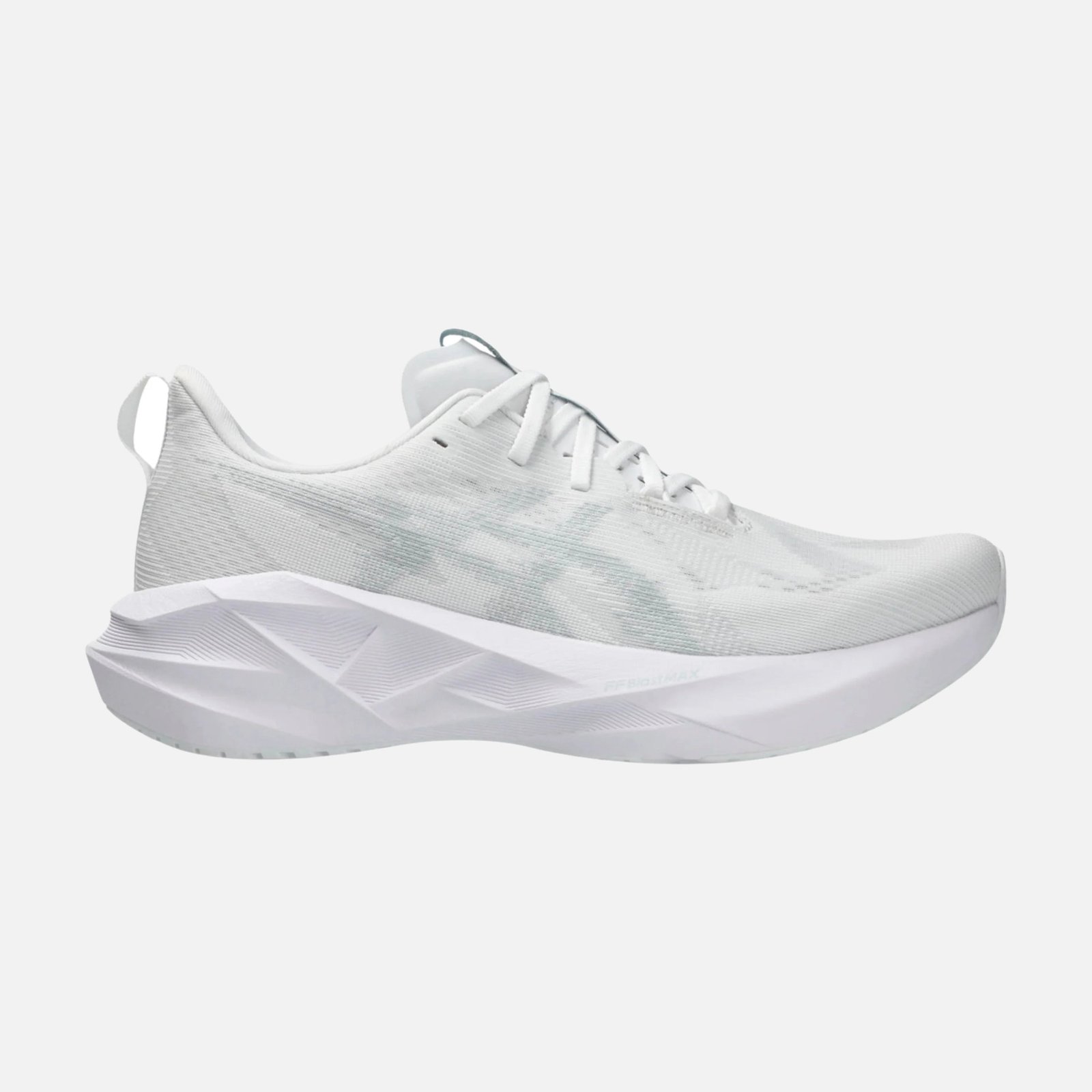 ASICS Novablast 5 Scarpe Running Donna Bianco Grigio - scarpa running bianca con dettagli grigi
